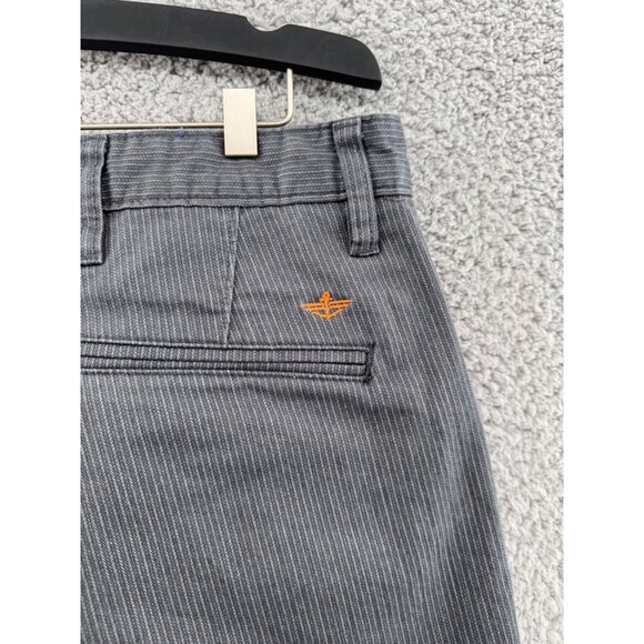 Dockers Gray Pinstripe Chino Pants Slim Taper Size 32 x 29 - Picture 8 of 12